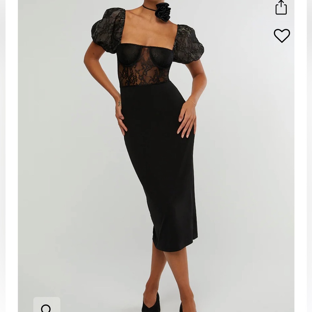 Underwire Corset midi - lace dress REVOLVE